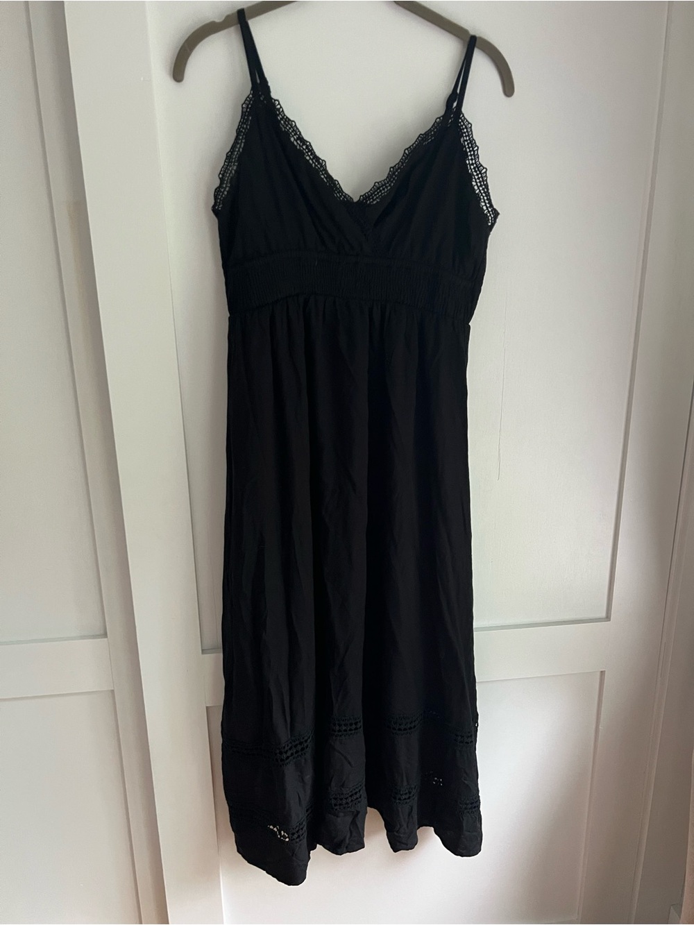 Black Lace-Trim Dress